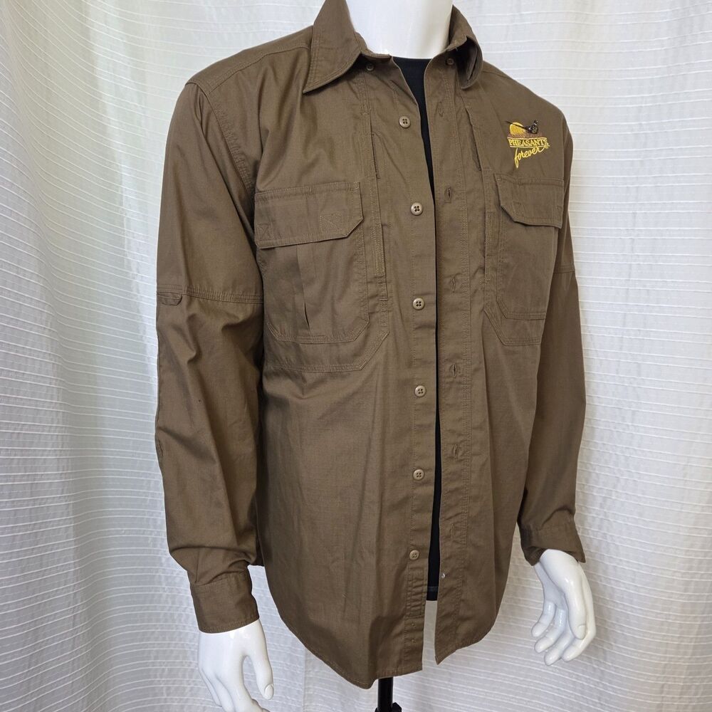 5.11 Tactical Shirt Taclite Pro Men's M Button Outdoor Vented Tundra 72175 - Picture 10 of 10